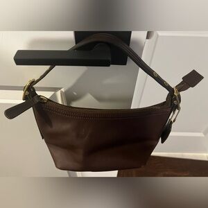 Vintage Coach 9844 Mini Demi Hobo Brown Leather Shoulder Mini Bag Handbag Purse